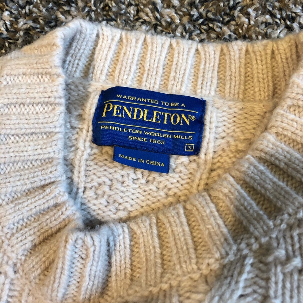 Pendleton Beige Cable Knit Sweater - Picture 5 of 8